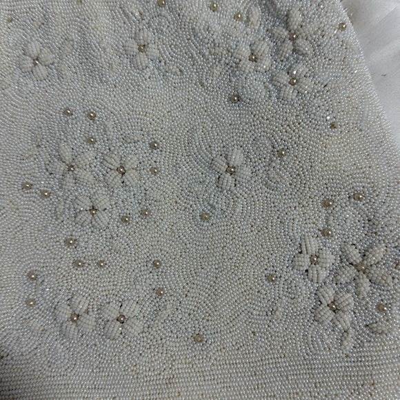 Denise Francelle Paris ivory hand-beaded clutch bag or use with beaded handle. - Picture 9 of 9